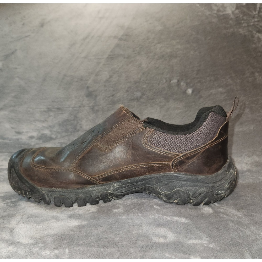 Keen Shoes Mens 8.5 Brown Leather Targhee III 3 Slip On Hiking Toe Protection